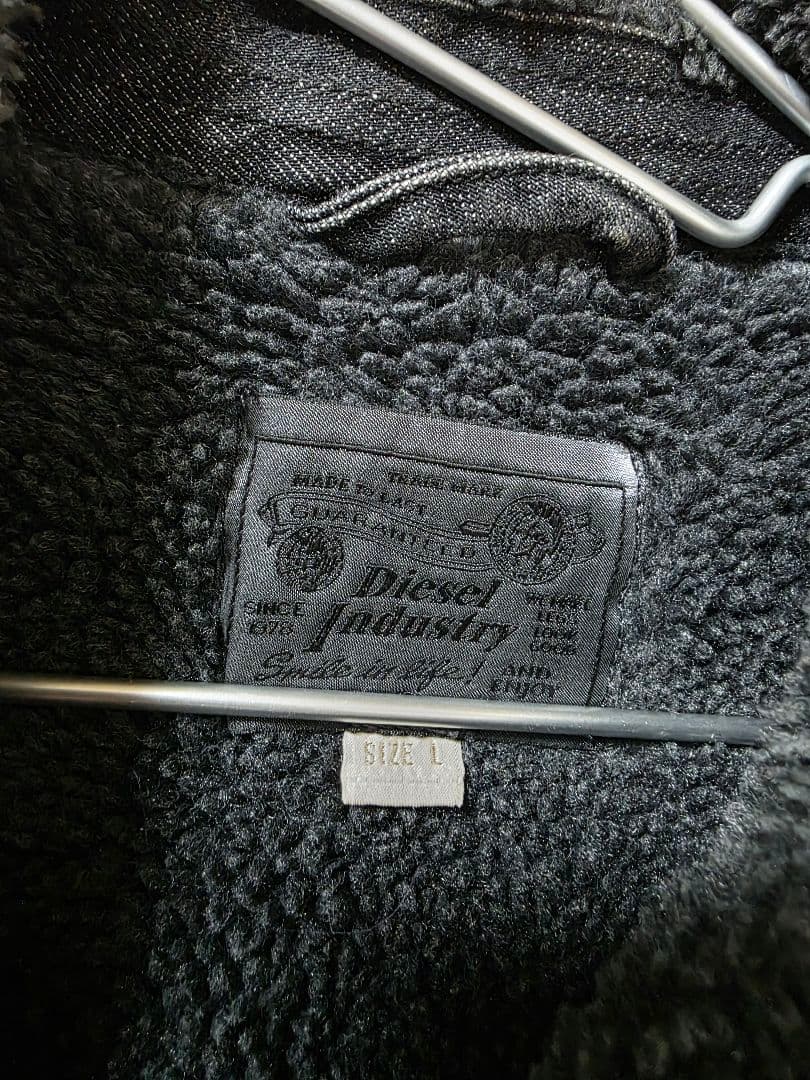 DIESEL ボアジャケット ブラック Lサイズ