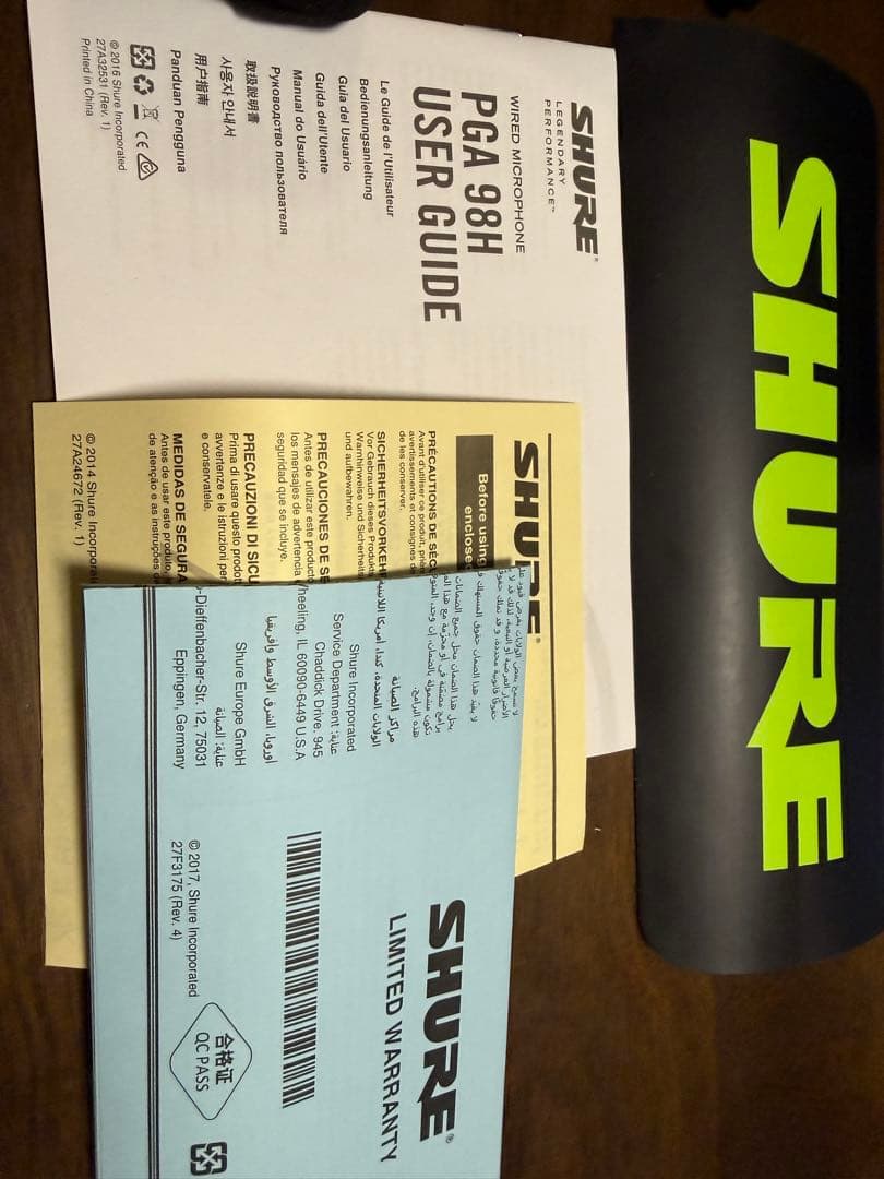 SHURE PGA98H コンデンサーマイク
