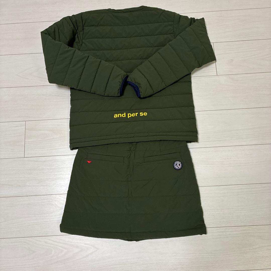 and per se 中綿ジャケットスカート セットアップ