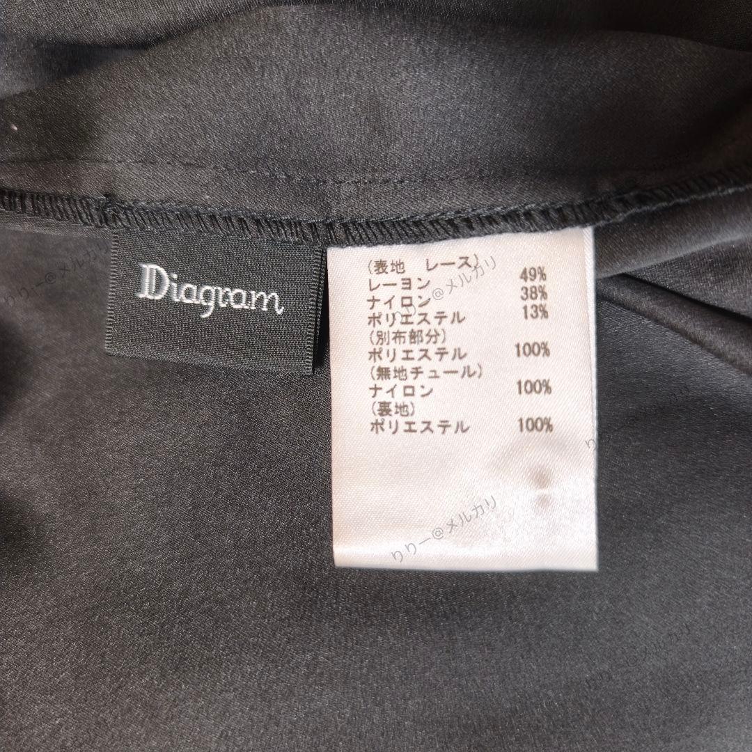 サイズ36　Diagram レースボウタイワンピース　ブラック　ダイアグラム