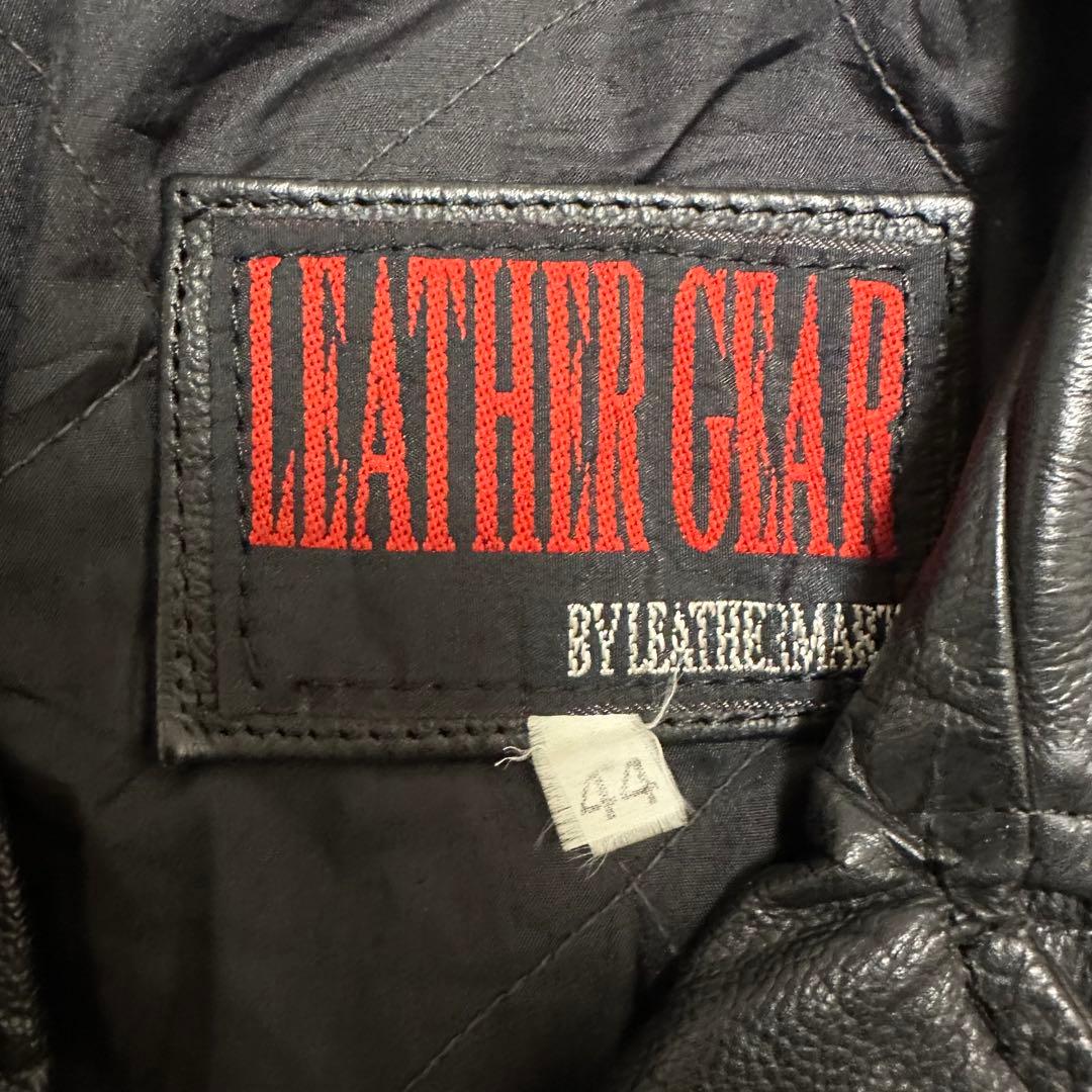 LEATHER GEAR ダブルライダース 黒レザージャケット 44