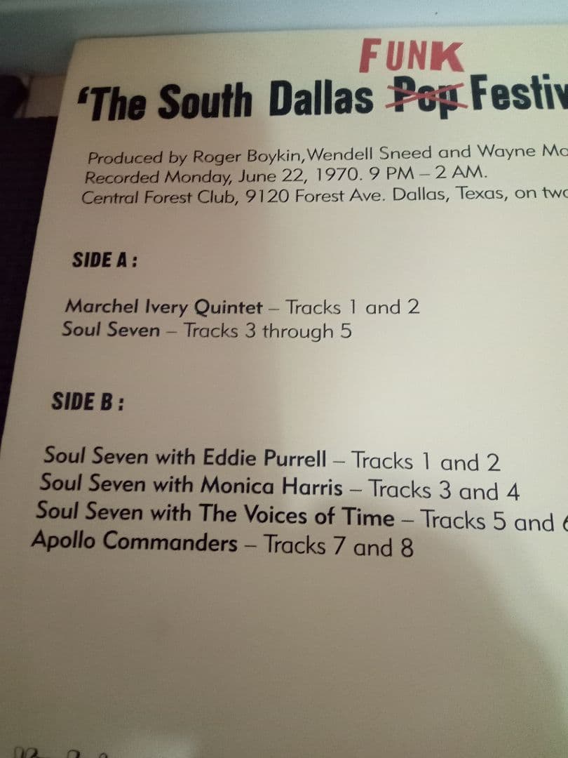 South Dallas Funk Festival　レアグルーヴ　Egon