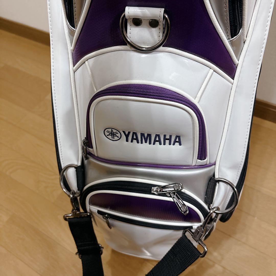 K487 YAMAHA RMX キャディバッグ 白／紫　プロレプリカ