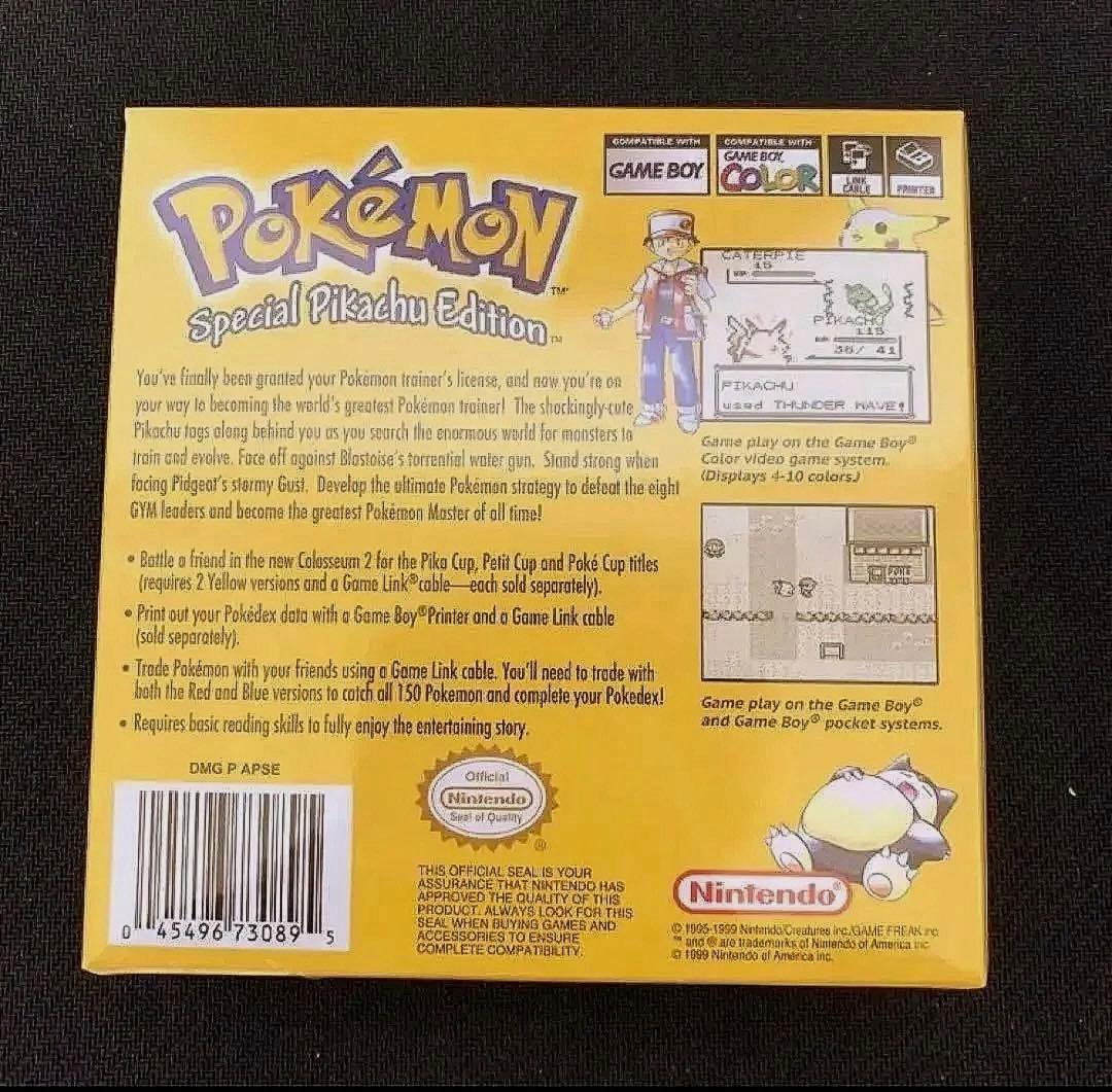 ゲームボーイ ポケモン イエロー YELLOW VERSION 英語版