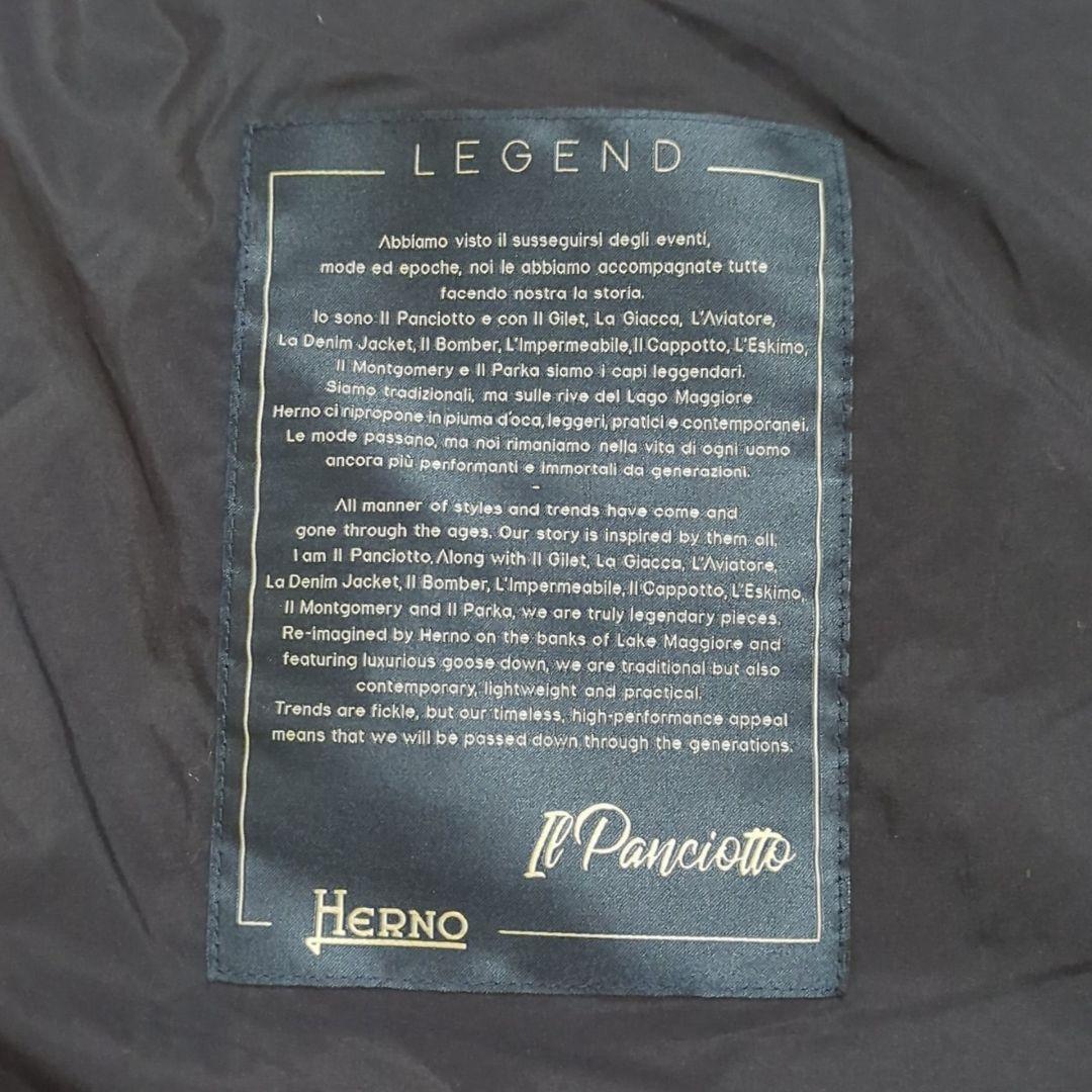 新品タグ付き 希少54 HERNO LEGEND ダウンベスト ネイビー