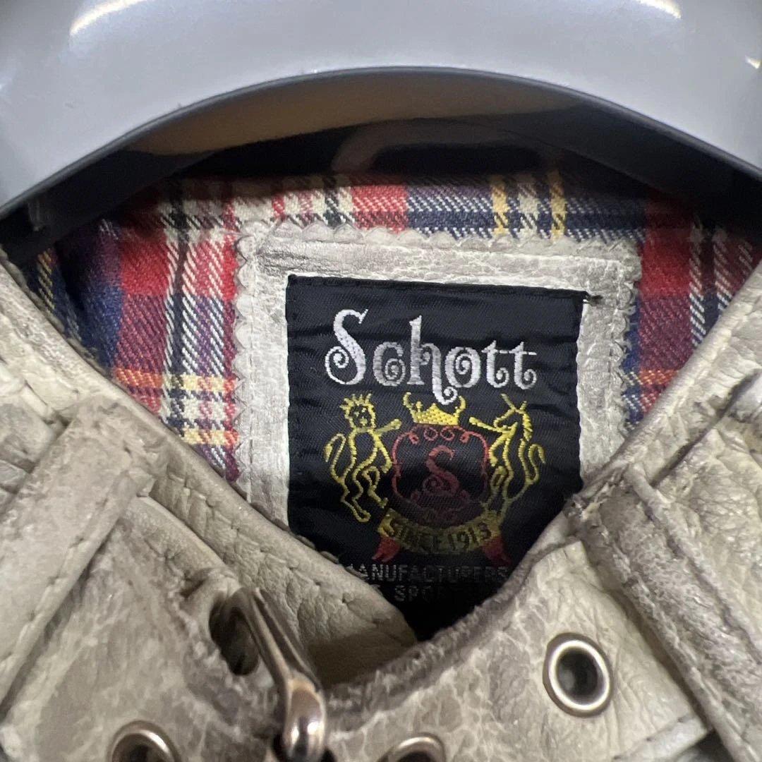 こ*ね様 Schott クラッシックレーサー　 ヴィンテージ加工　L