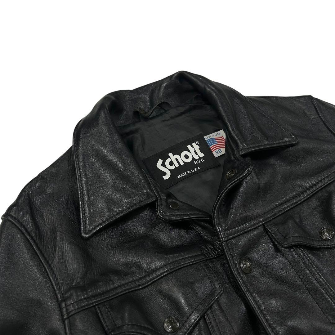 美品/希少 USA製 Schott 620US 3rdタイプ レザージャケット