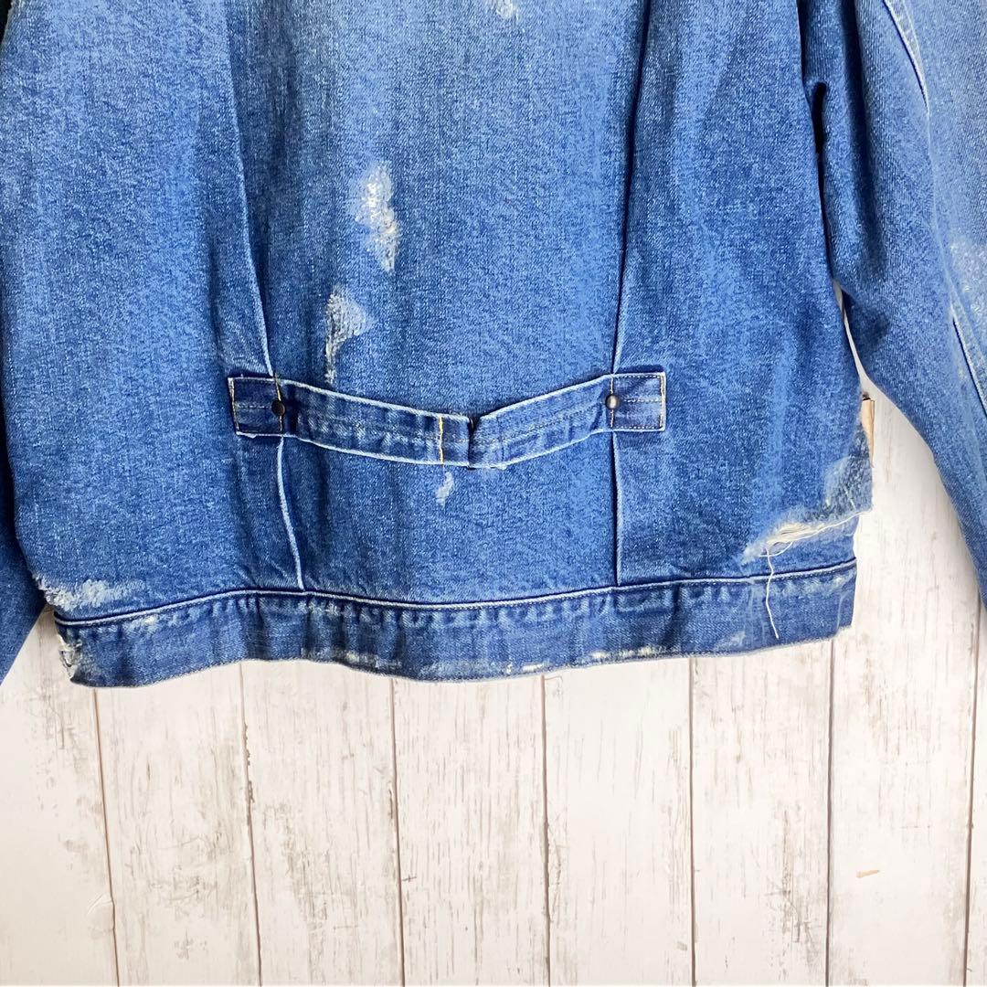 専用【美品】Needles ニードルズ　デニムジャケット ダメージ加工　蝶刺繍