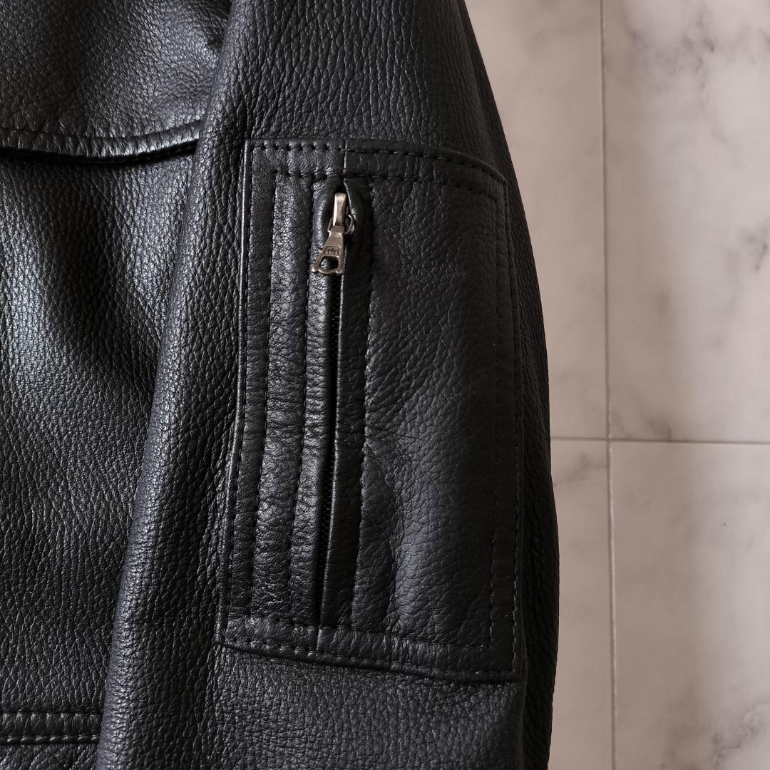 希少 A.P.C. ディアスキンレザージャケット XS 鹿革 ブラック A-2