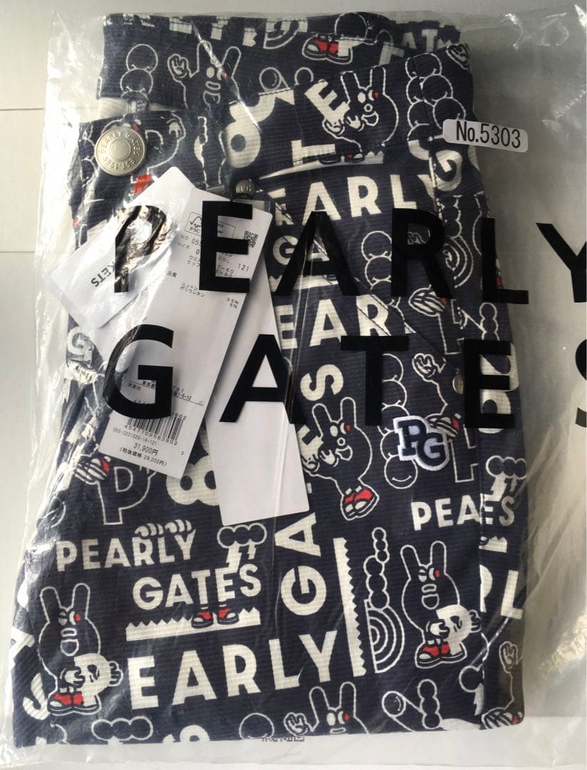 【PEARLY GATES】ロゴ ストレッチロングパンツ グログランPG 0番S