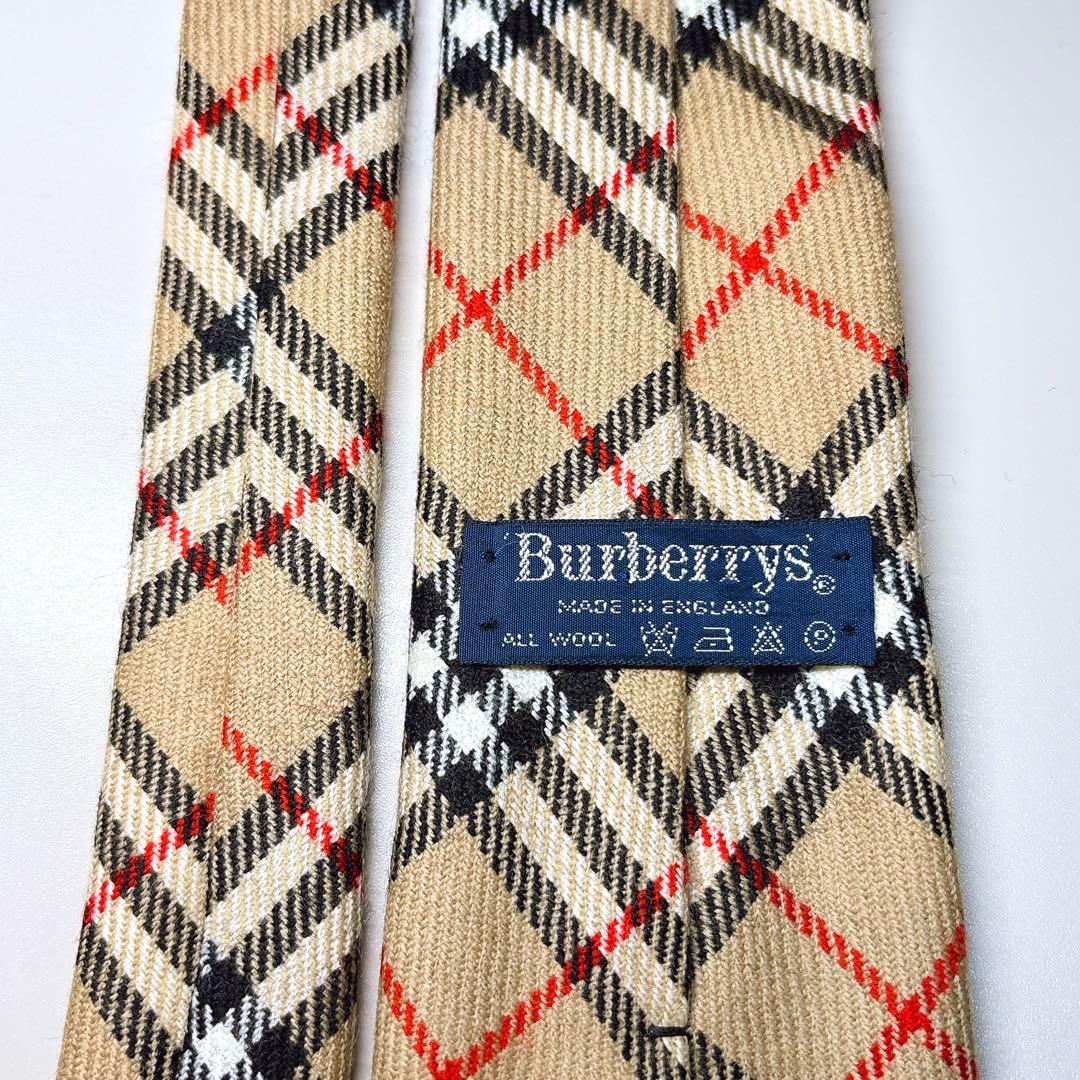 極美品 Burberrys’ 英国製 ウール ネクタイ ノバチェック柄