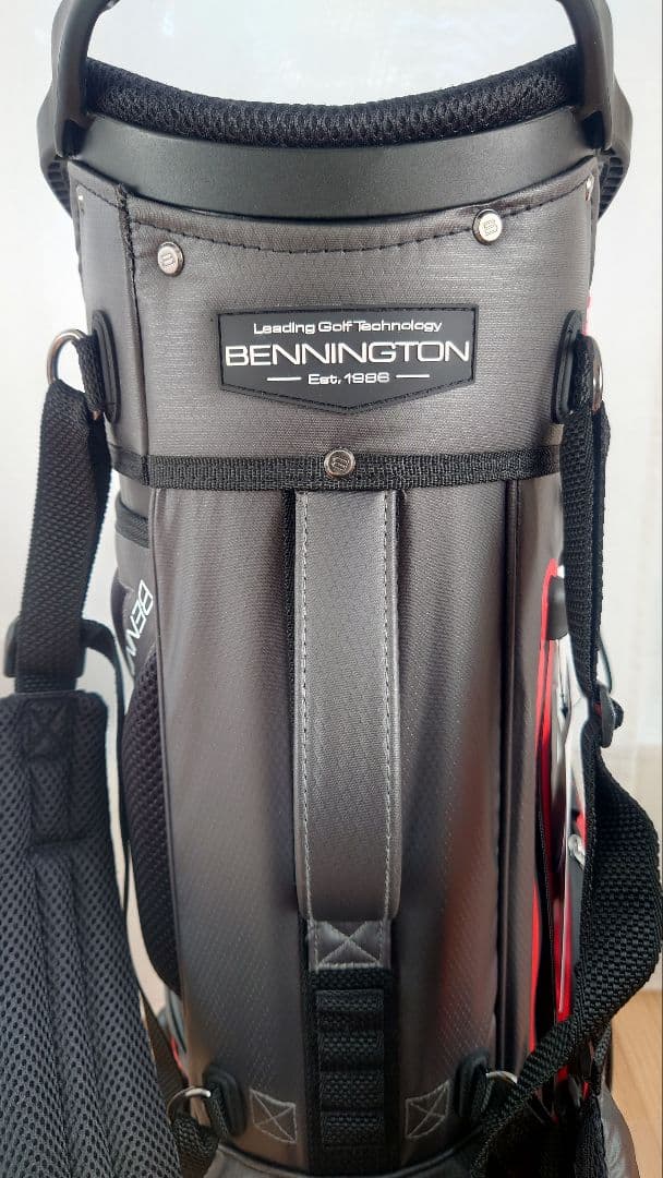BENNINGTON ZONE ゴルフ・キャディバッグ14分割グレー&レッド新品