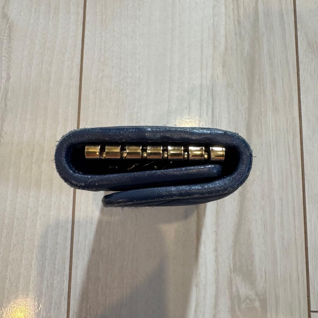 【MiuMiu】マテラッセ キーケース【ネイビー】