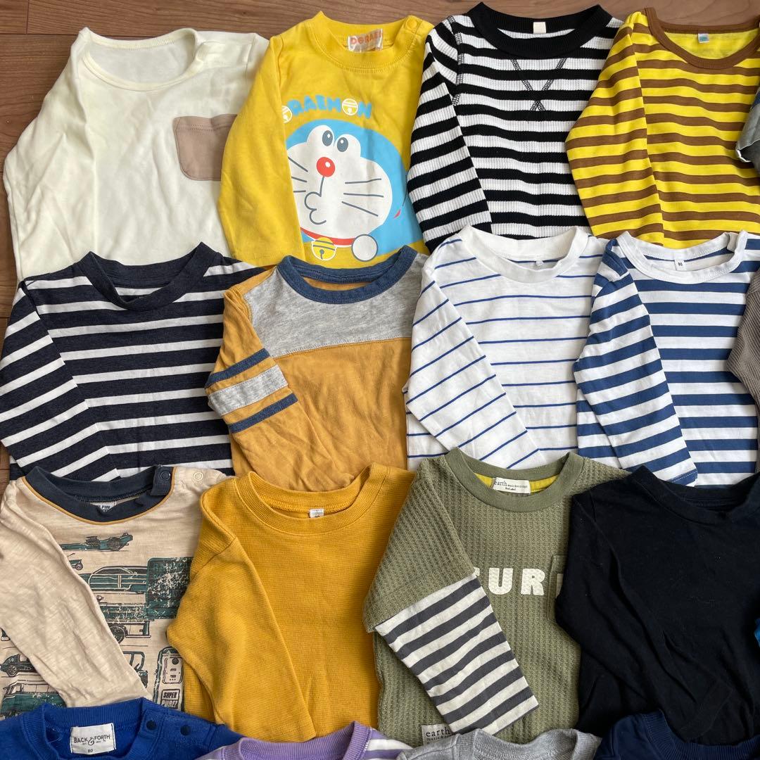 80センチ　男児向け　冬〜春物　トップス40点ボトム28点セット