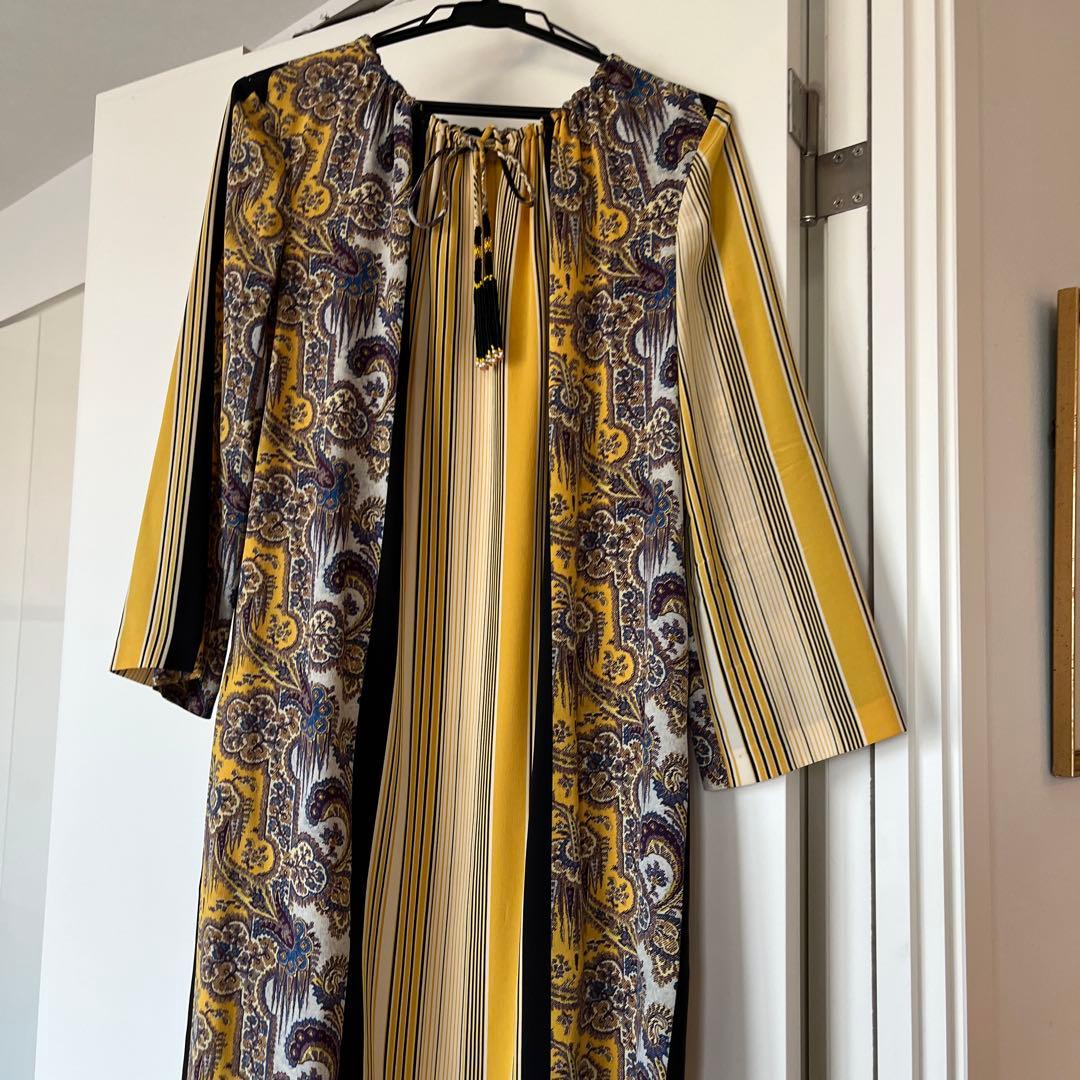 ETRO ストライプ ペイズリー柄 ロングワンピース