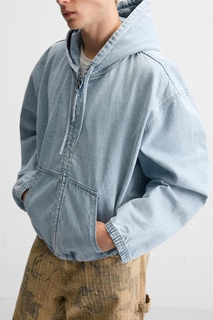 ZARA ザラ フード デニムジャケット L