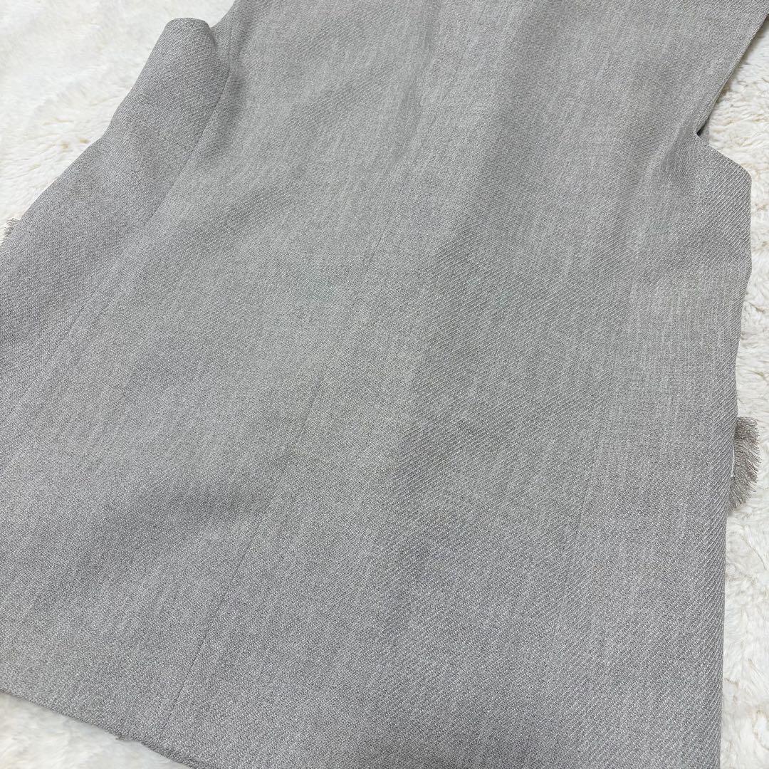 美品✨ アルアバイル スラブツイード フリンジ ジレ ベスト 2 ベージュ 春