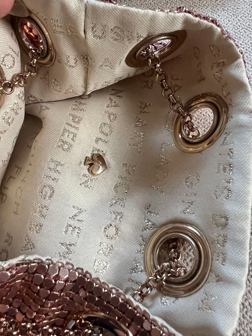 美品【kate spade】ケイトスペード フクロウ スパンコールミニバッグ