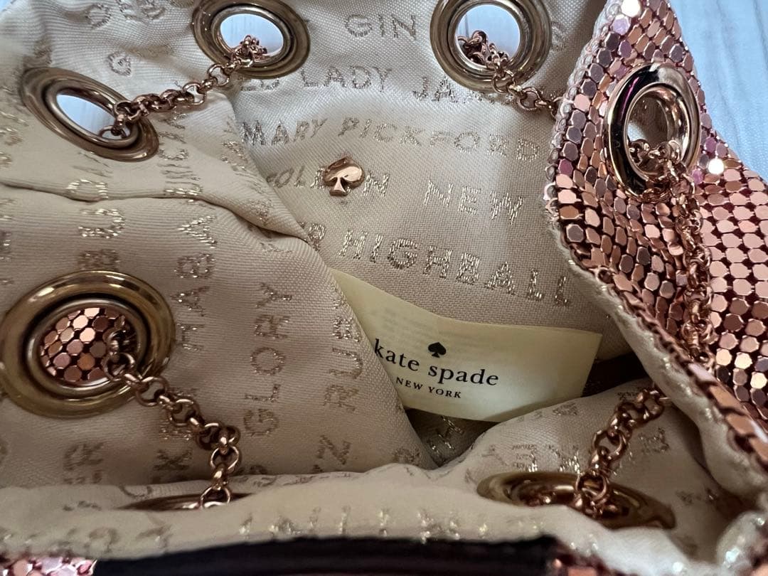 美品【kate spade】ケイトスペード フクロウ スパンコールミニバッグ