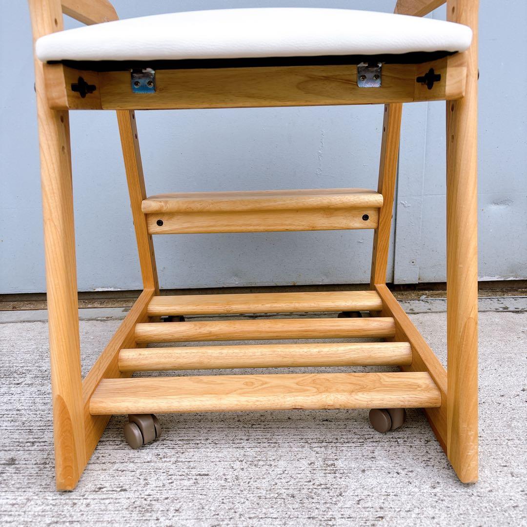 【美品】一生紀 ISSEIKI 学習椅子 LIFE-2KD デスクチェア 天然木