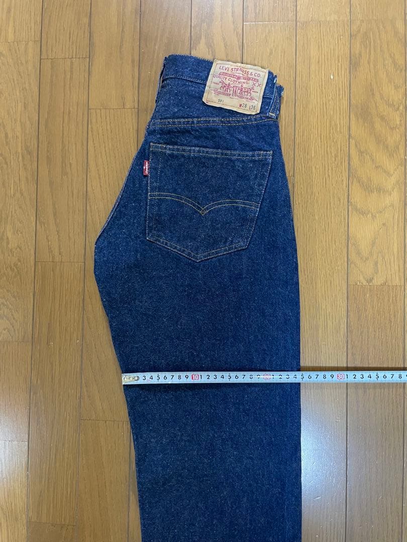 LEVI’S 501 USA製110周年モデル／555バレンシア／濃紺／w28