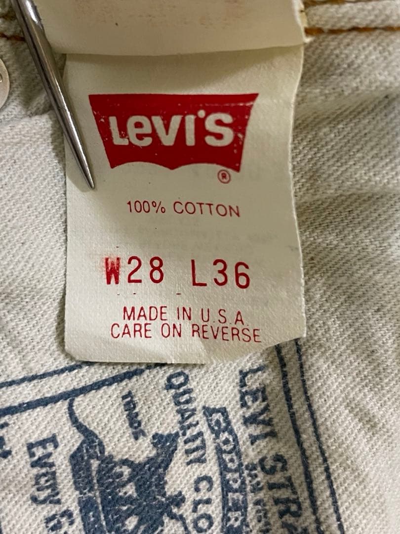 LEVI’S 501 USA製110周年モデル／555バレンシア／濃紺／w28