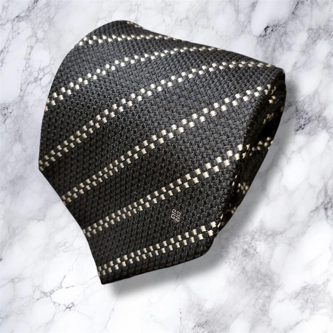 GIVENCHY ストライプ ネクタイ ブラック