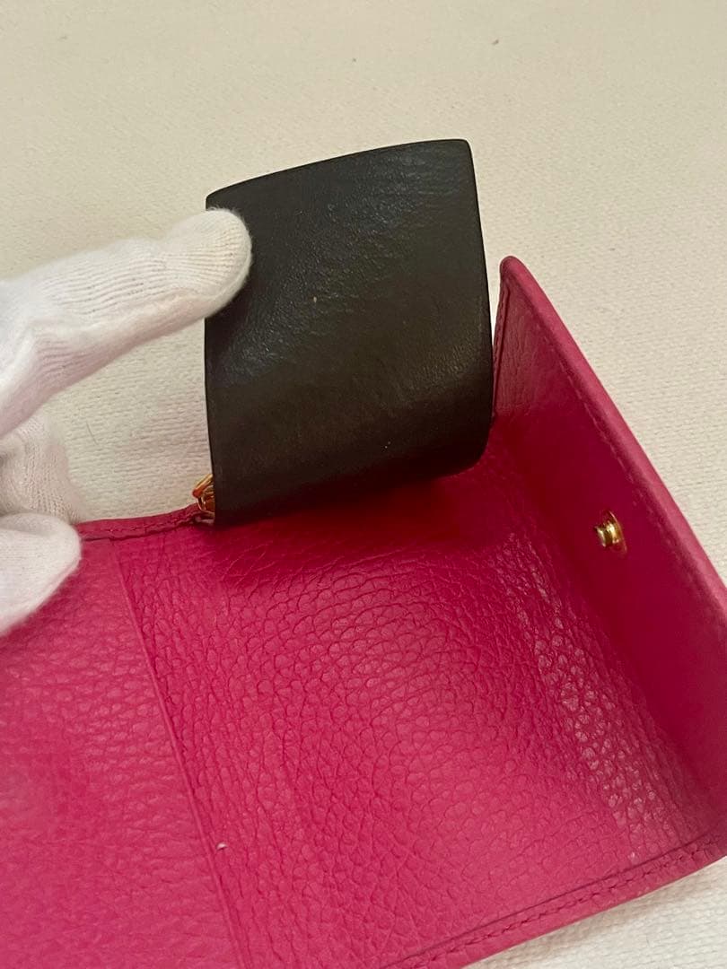 GUCCI GG マーモント　レザー 6連キーケース フューシャピンク系