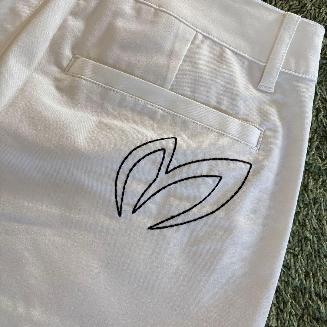 パーリーゲイツ☆新品 マスターバニー BIGステッチロゴ ストレッチツイルパンツ