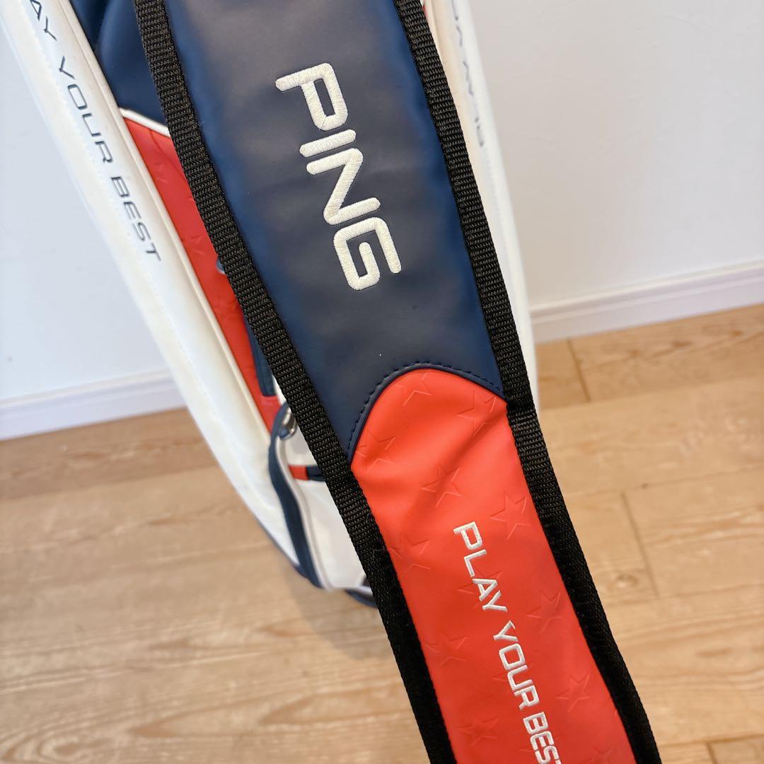 K464 PING トリコロールカラー キャディバッグ