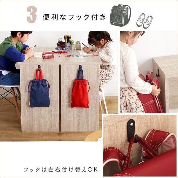 シンプルデスク90cm幅+サイドラック30cm幅セット
