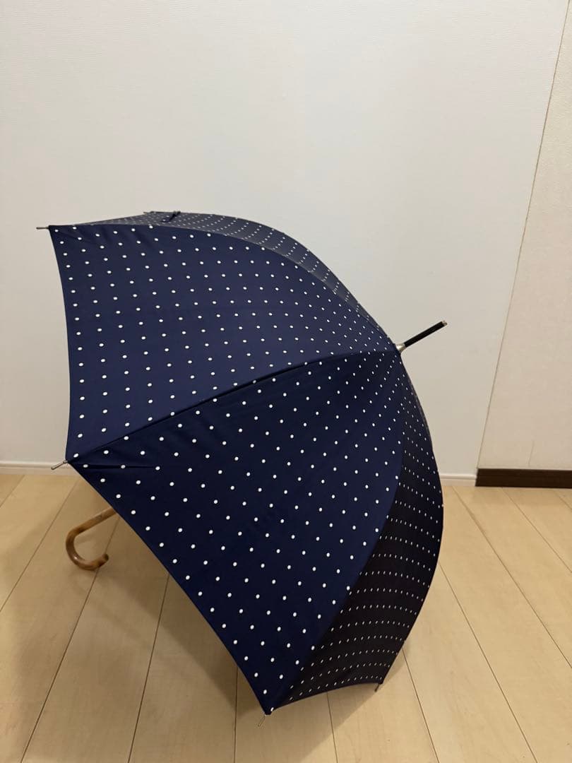 ポロ　ラルフローレン 雨傘 ホワイトドット ポニー レッド　赤　ネイビー　紺