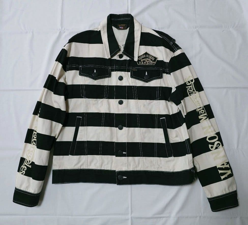 VANSON　バンソン　囚人　ボーダー　ジャケット サイズXXL