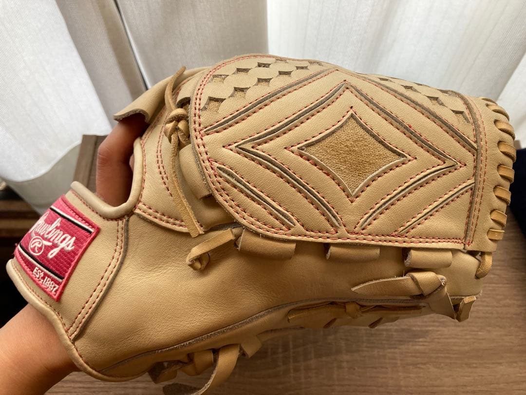 Rawlings 硬式グローブ ベージュ 袋&グラブハンマー付き
