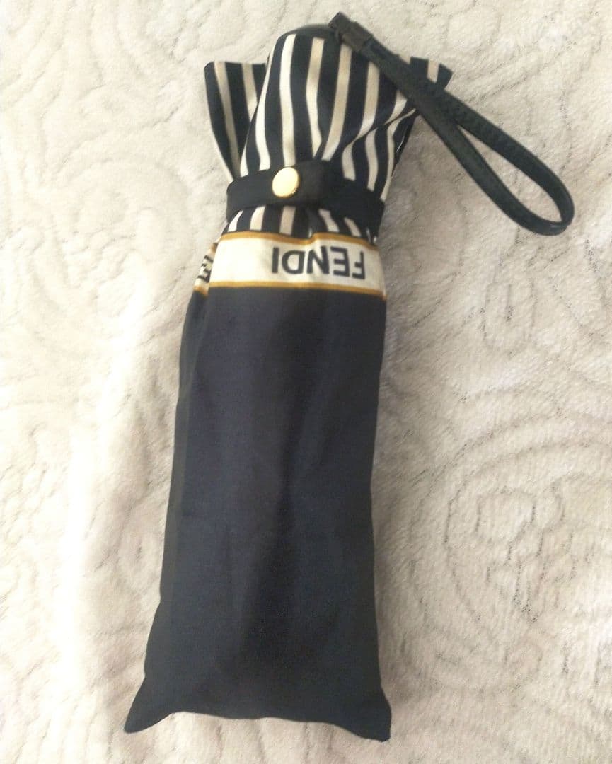 [希少品！]　FENDI　フェンディ折りたたみ傘　黒　ブラック