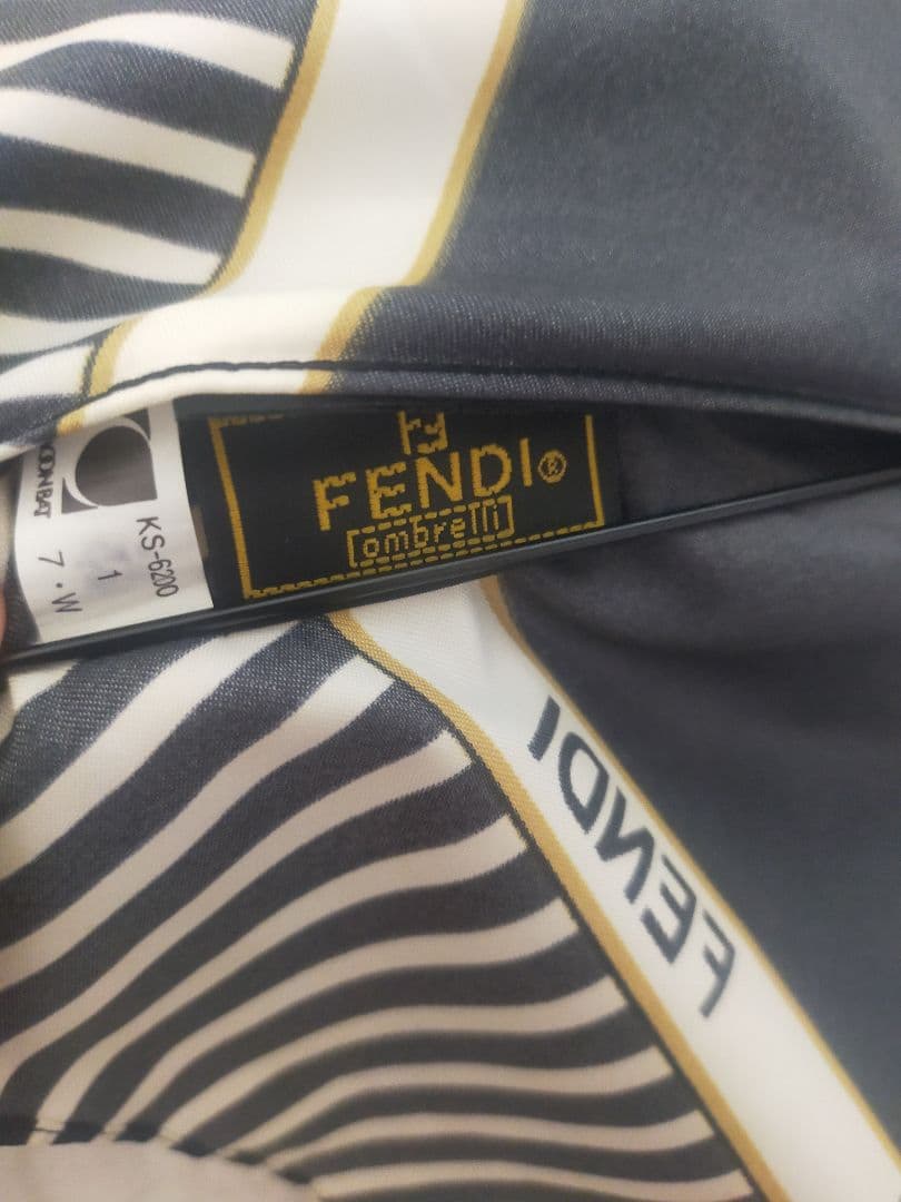 [希少品！]　FENDI　フェンディ折りたたみ傘　黒　ブラック