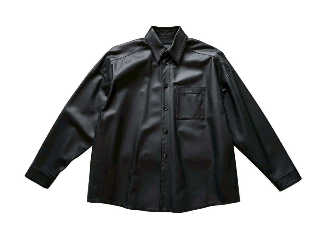 シ*ム様 【新品未使用】MARNI 羊革レザージャケット 44 イタリア製 BL