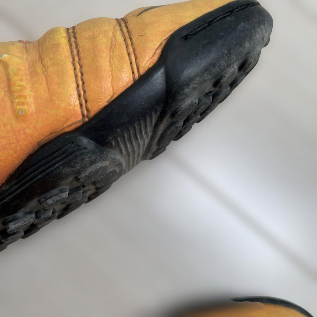 Nike 26cm サッカー トレシュー 本革　オレンジ/イエロー
