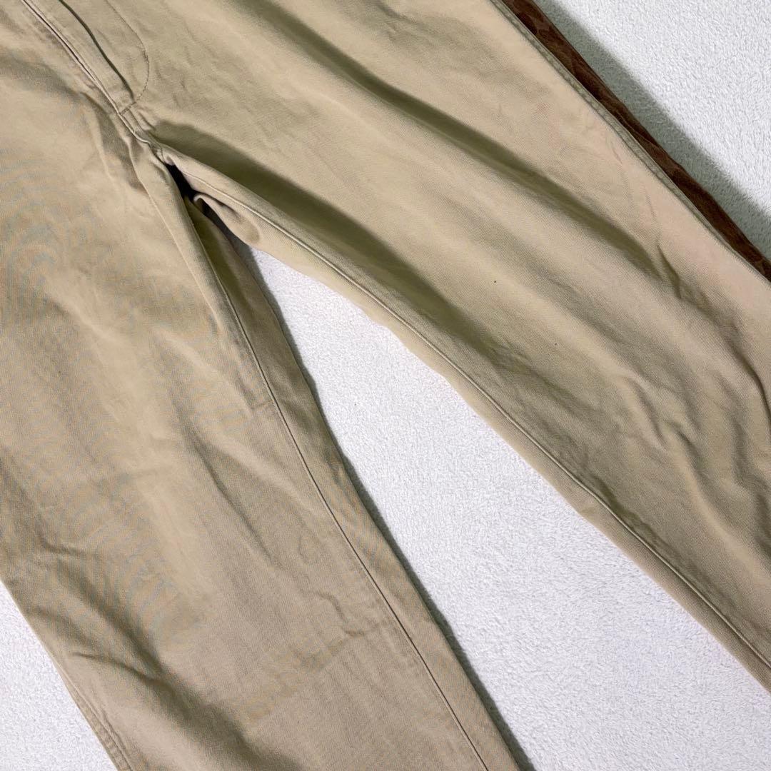 【A BATHING APE】ワークパンツ 迷彩サイドライン 馬柄裏地 ベージュ