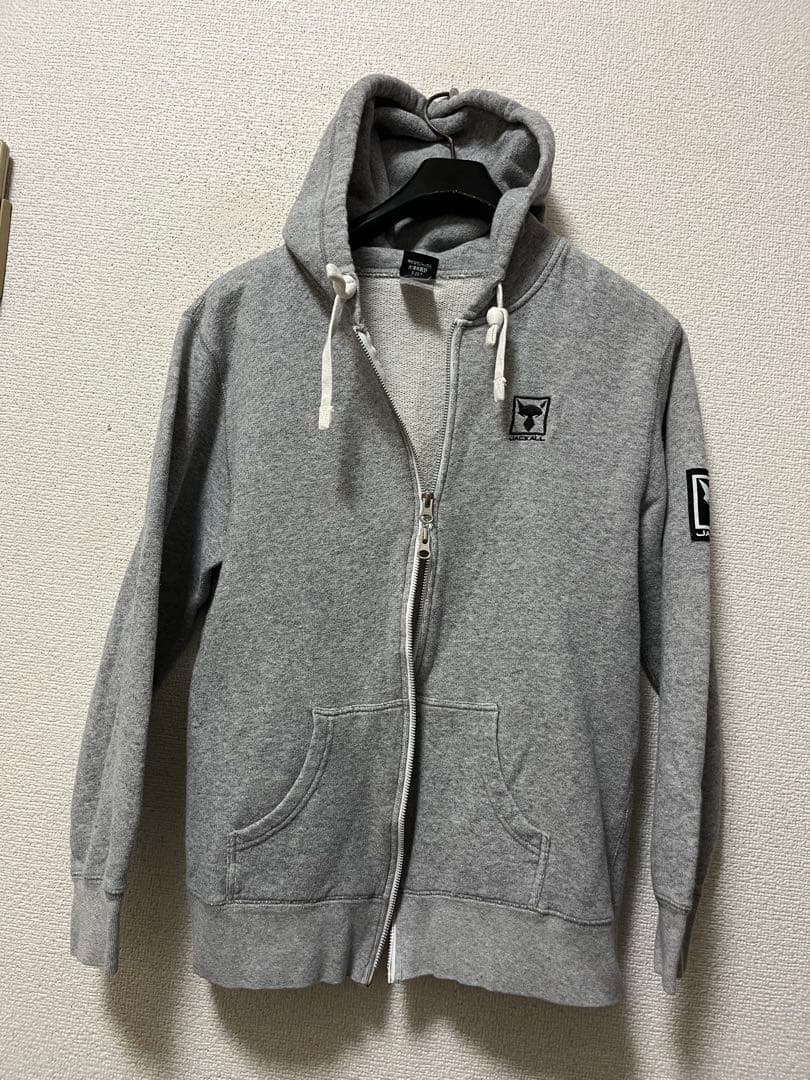 ジャッカル　スウェットパーカー　/L　霜降りグレー　ストレッチ　ダブルジップ