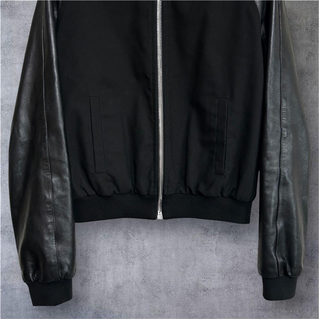 SAINT LAURENT PARIS エディ期 レザー切替ジャケット 羊革