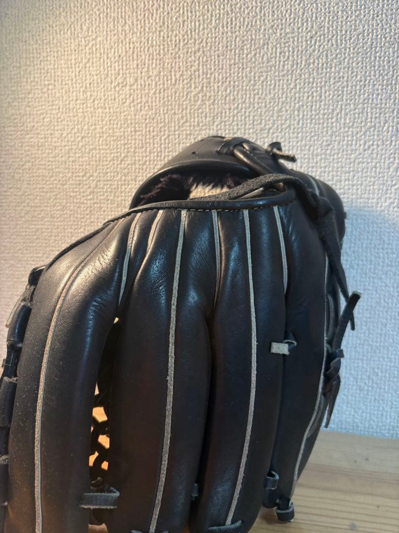 ZETT 黒 軟式グローブ レザー製　BPGB18920