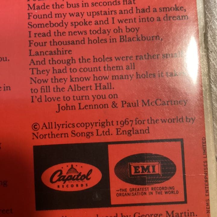 ビートルズ　サージェント・ペパーズ・ロンリー・ハーツ・クラブ・バンド　レコード
