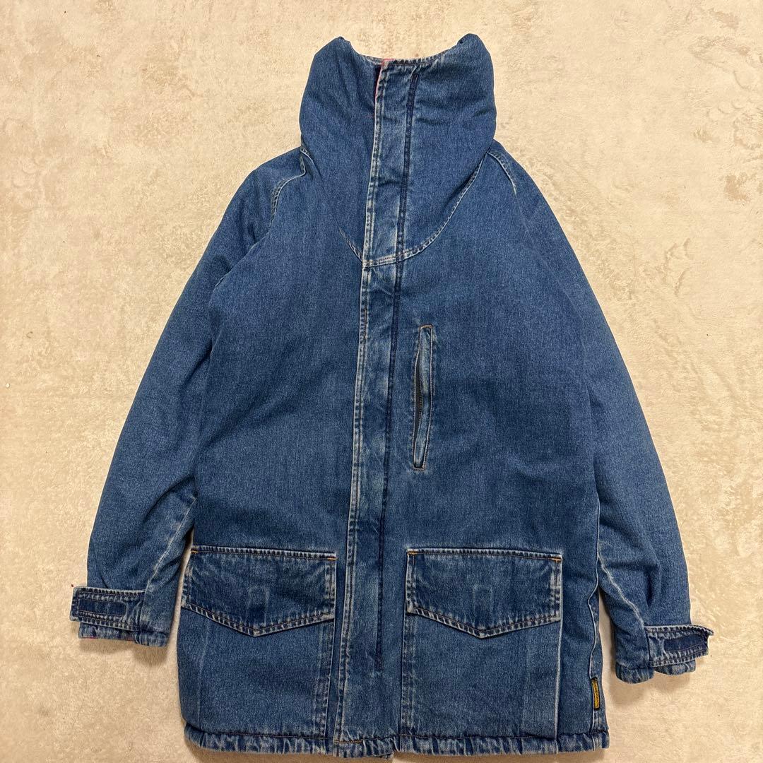 ジャケット・アウター 80s armani jeans denim hooded harf coat