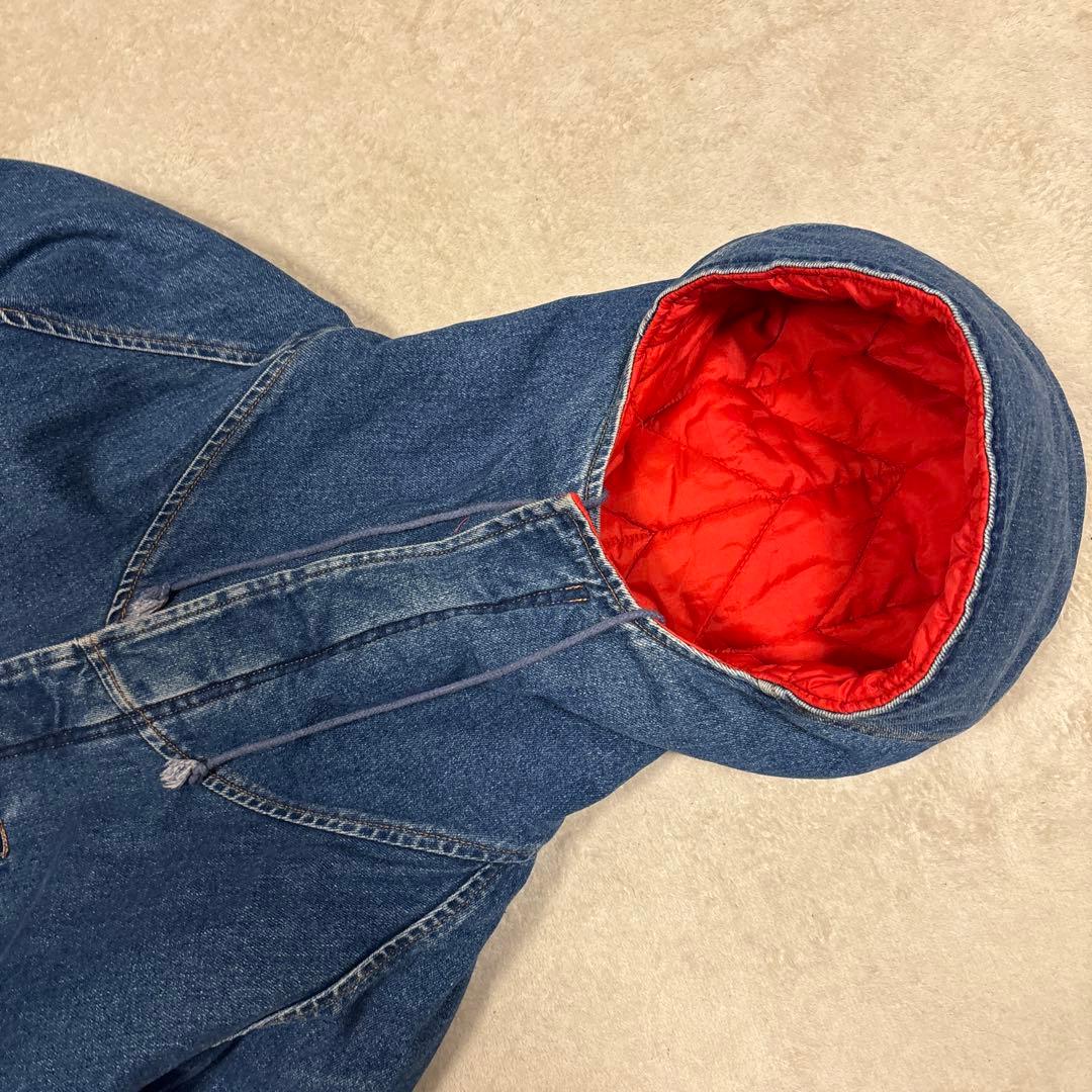 ジャケット・アウター 80s armani jeans denim hooded harf coat