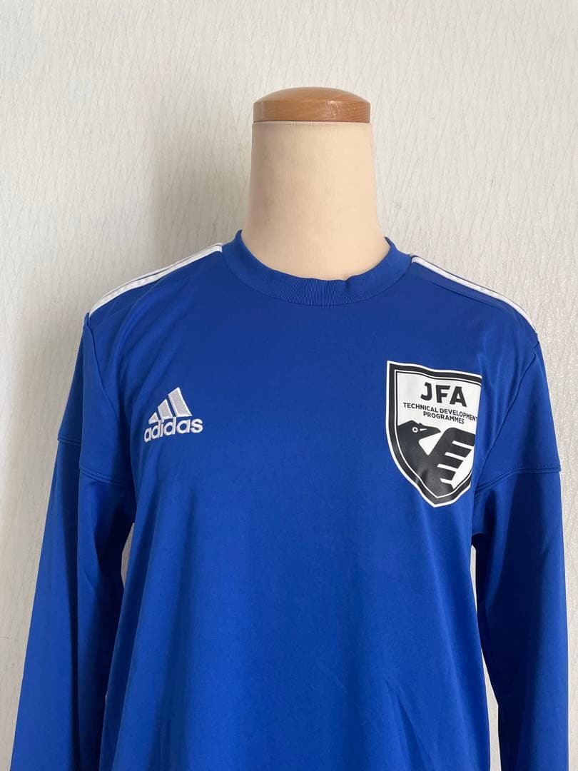 adidas アディダス JFA 長袖シャツ ウェア青 Mサイズ