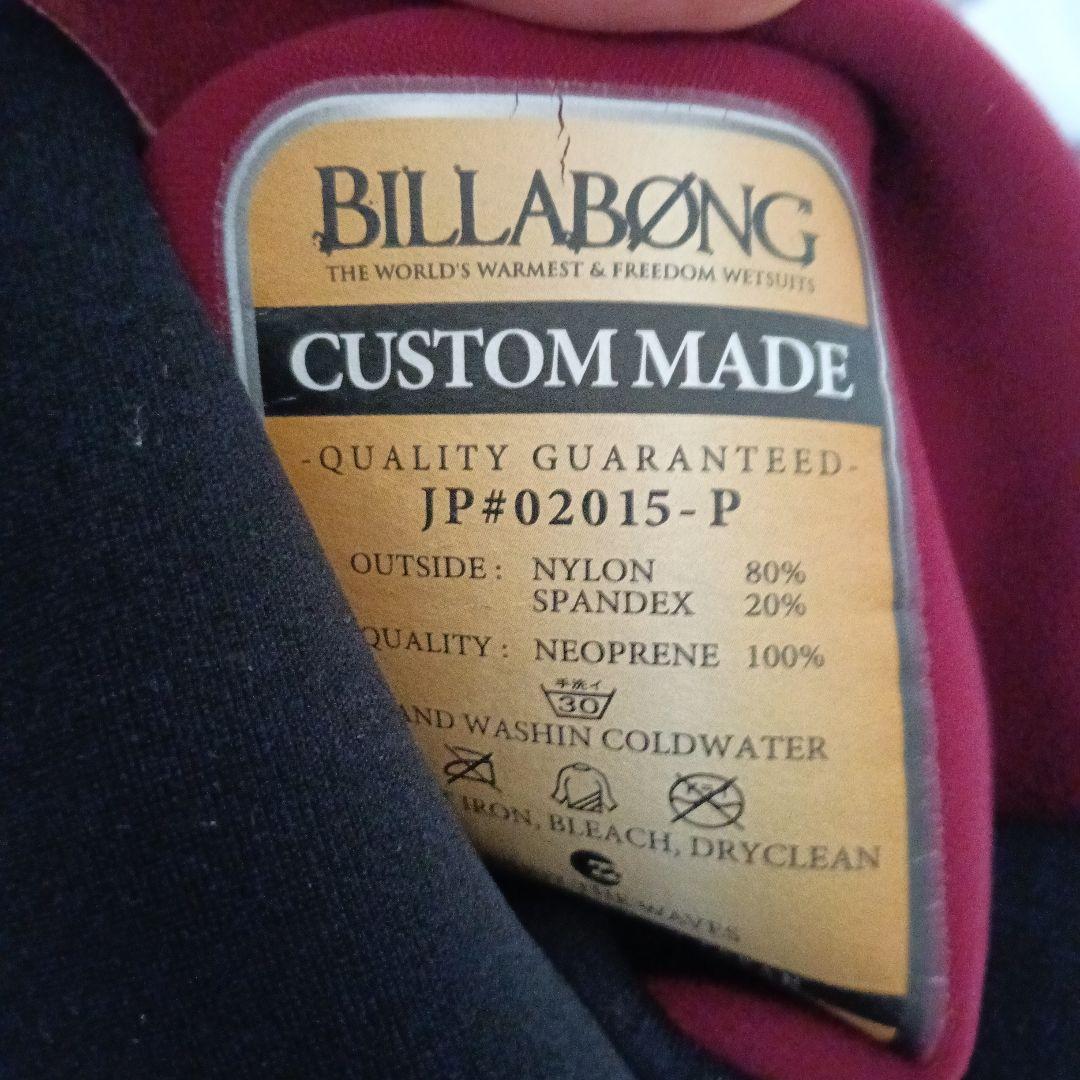 BILLABONG 3m フルスーツ ワインレッド・黒