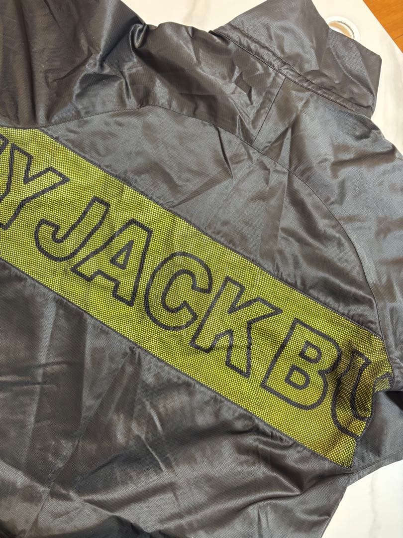 JACKBUNNY ジャックバニー メッシュロゴジャケット グレー/イエロー