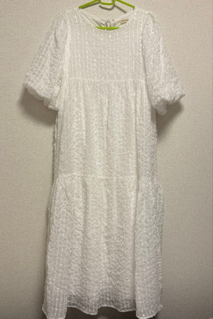 honono バルーンスリーブワンピース White マタニティ ワンピース
