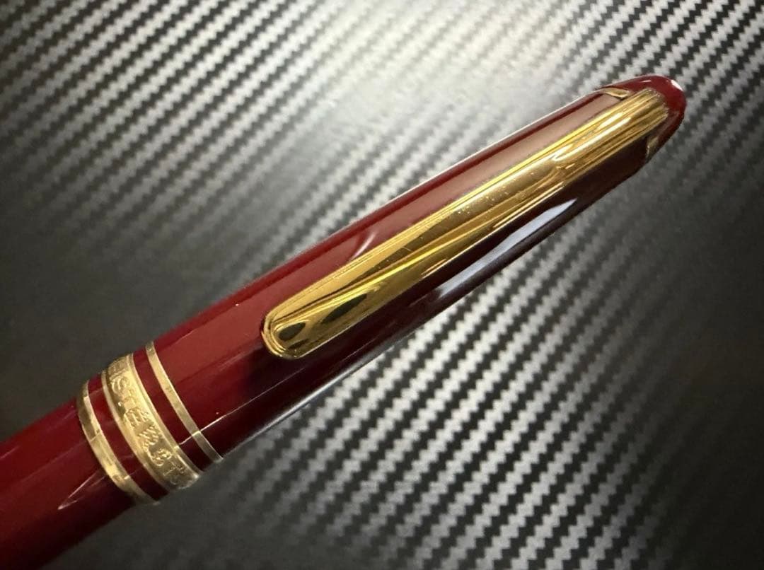 美品 モンブラン マイスターシュテュック 144 万年筆 ボルドー 全金 F